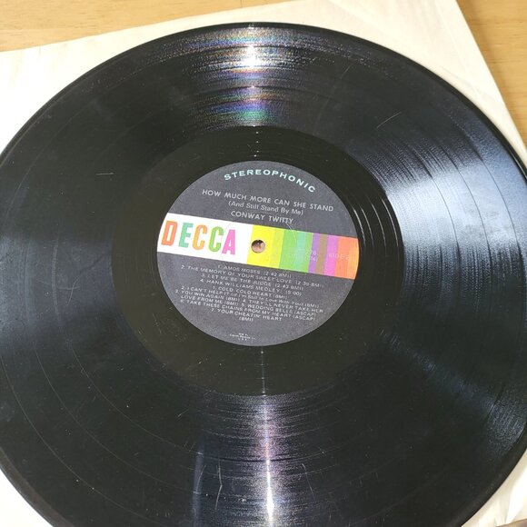 CONWAY TWITTY How Much More Can She Take LP Vinyl Decca Record 1971 DL 75276 LP2 - Picture 5 of 10